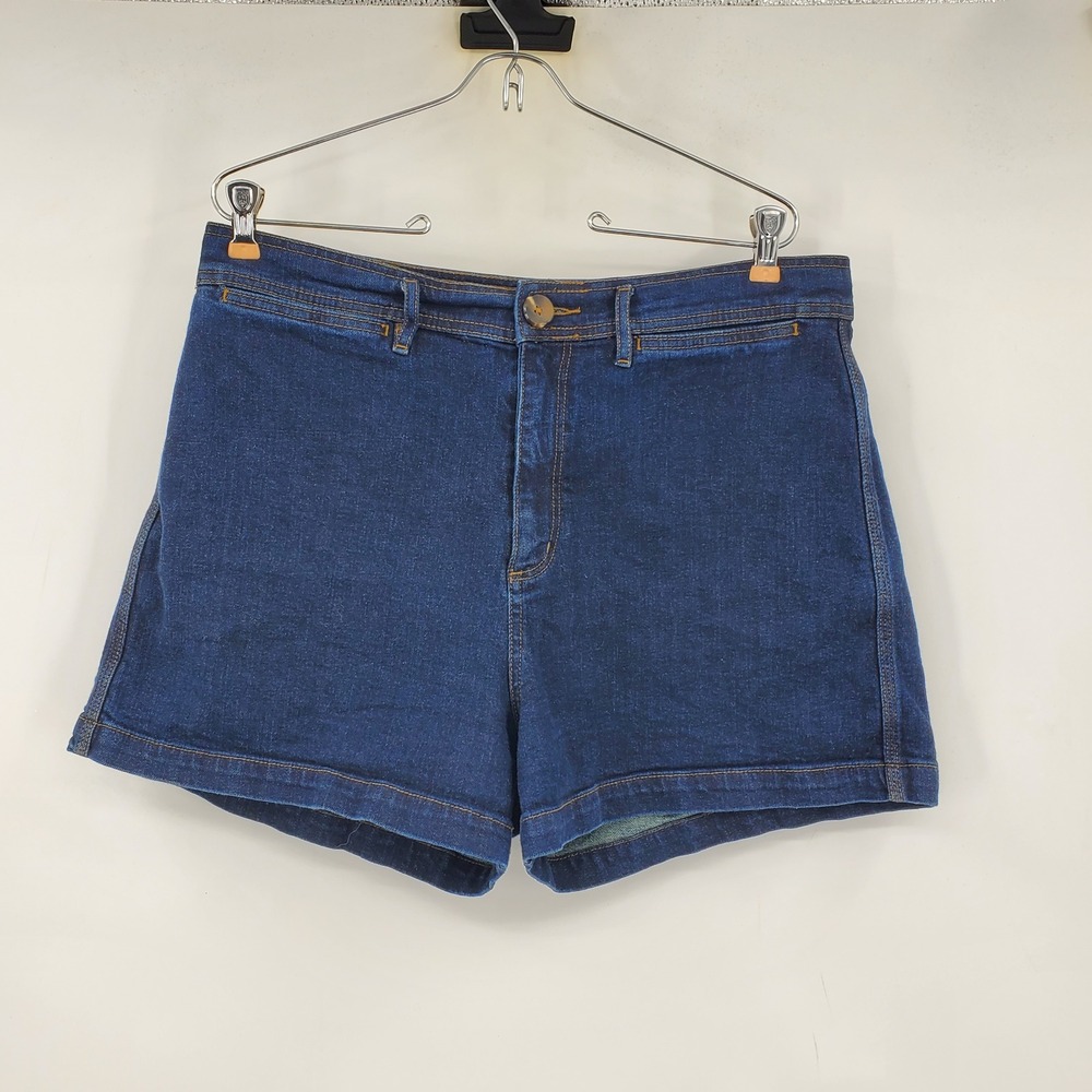 LOFT Women's High Rise Dark Wash Denim Jean Shorts Size 30/10 Blue Casual Summer